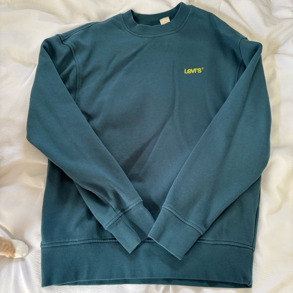 Levi's Men's Teal Crewneck Sweater